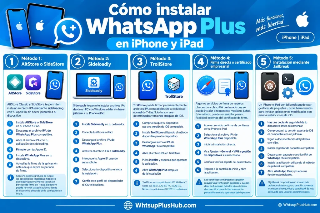 Cómo instalar WhatsApp Plus en iPhone y iPad